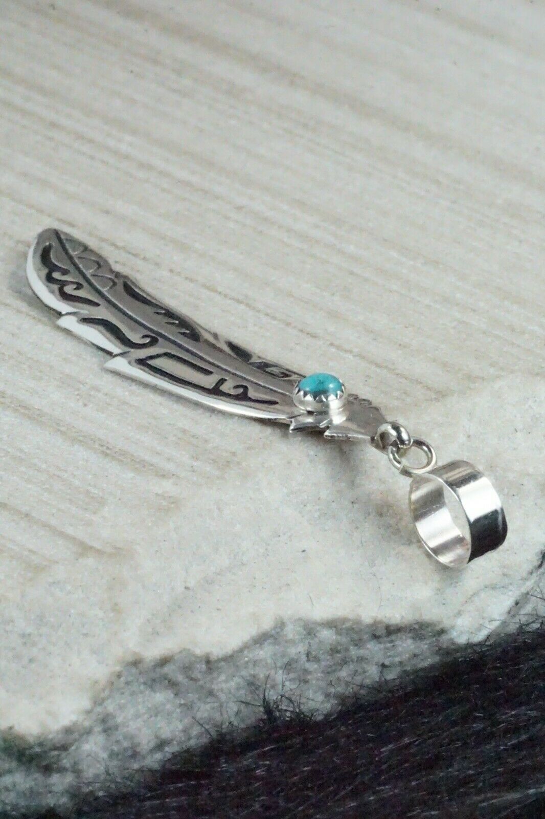 Turquoise & Sterling Silver Pendant - Richard Singer