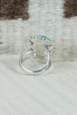 Turquoise & Sterling Silver Ring - Samuel Yellowhair - Size 5.5