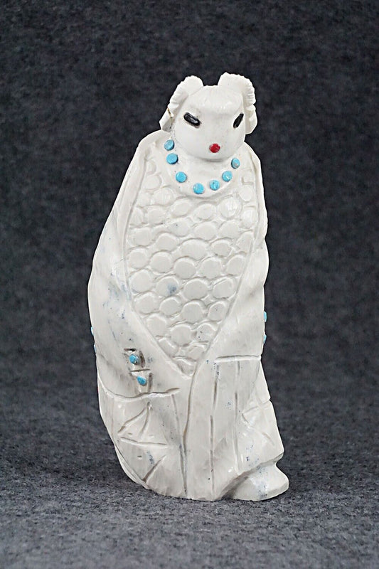 Corn Maiden Zuni Fetish Carving - Derrick Kaamasee