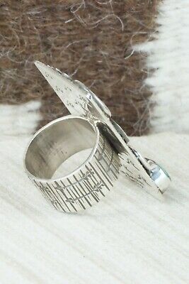 Turquoise & Sterling Silver Ring - Alex Sanchez - Size 5.75