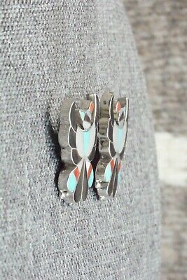 Multi Stone Inlay & Sterling Silver Earrings - Breon Wallace