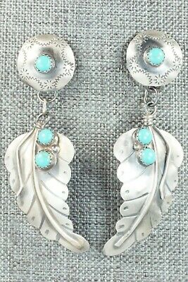 Turquoise & Sterling Silver Earrings - Sabrina Yazzie