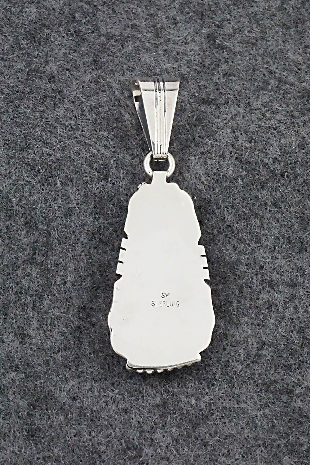 White Buffalo & Sterling Silver Pendant - Samuel Yellowhair