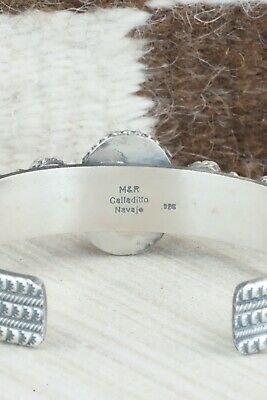 Turquoise, Coral & Sterling Silver Bracelet - Michael Calladitto