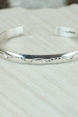 Navajo Sterling Silver Bracelet - Elaine Tahe