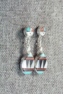 Multi Stone Inlay & Sterling Silver Earrings - Ola Eriacho