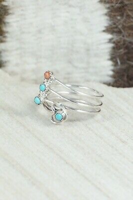 Turquoise & Sterling Silver Ring - Hazel Pabilto - Size 7