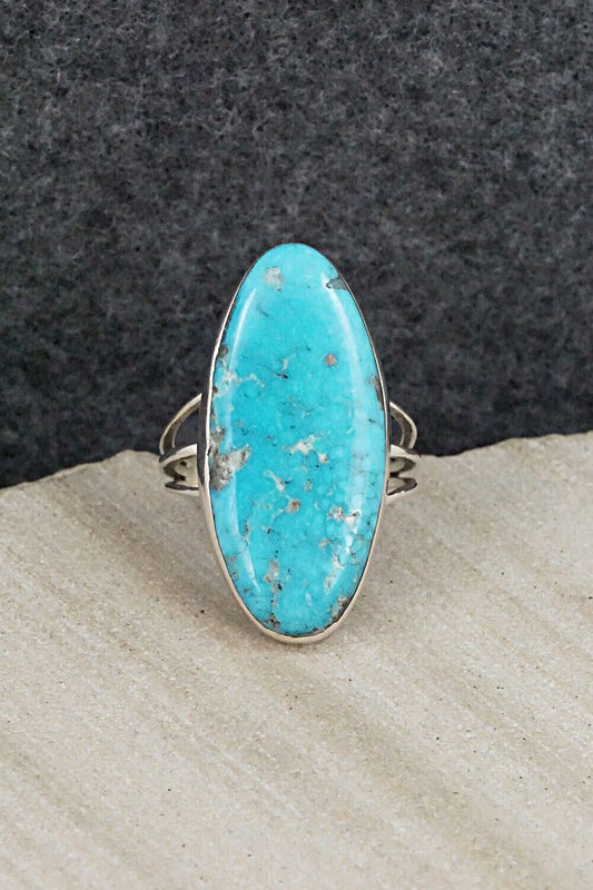 Turquoise & Sterling Silver Ring - Carlos Tsipa - Size 6.25