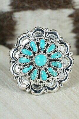 Turquoise and Sterling Silver Ring - Jaz Wilson - Size 9