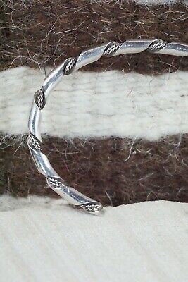 Navajo Sterling Silver Bracelet - Elaine Tahe