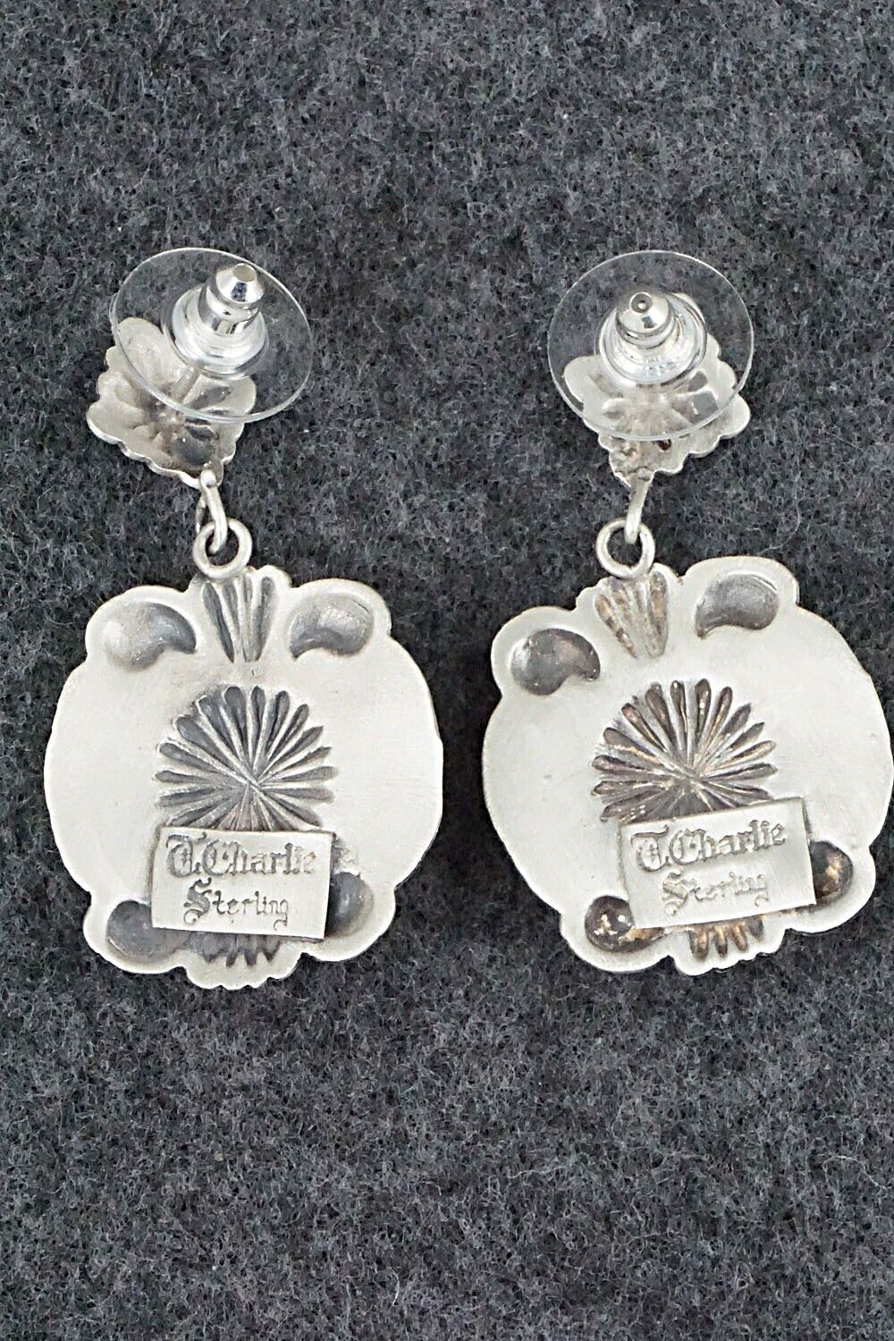 Turquoise & Sterling Silver Earrings - Terry Charlie