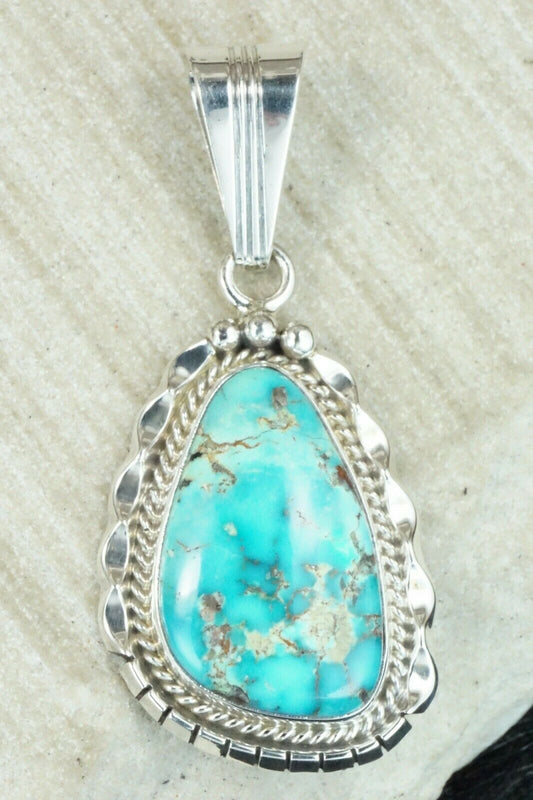 Turquoise & Sterling Silver Pendant - Samuel Yellowhair