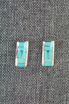 Turquoise & Sterling Silver Earrings - Glendis Tsadias