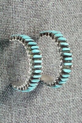 Turquoise & Sterling Silver Earrings - George Peina