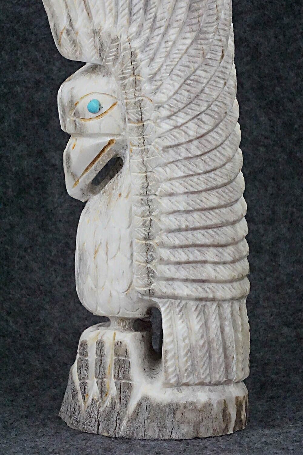 Eagle Zuni Fetish Carving - Garrick Weeka