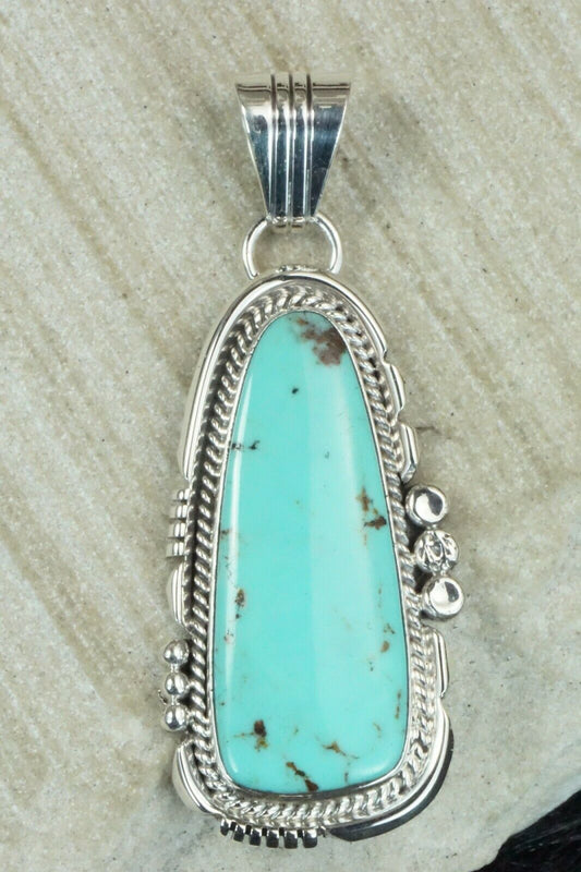 Turquoise and Sterling Silver Pendant - Daniel Benally