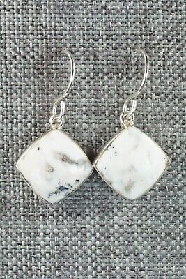 White Buffalo & Sterling Silver Earrings - Cathy Webster