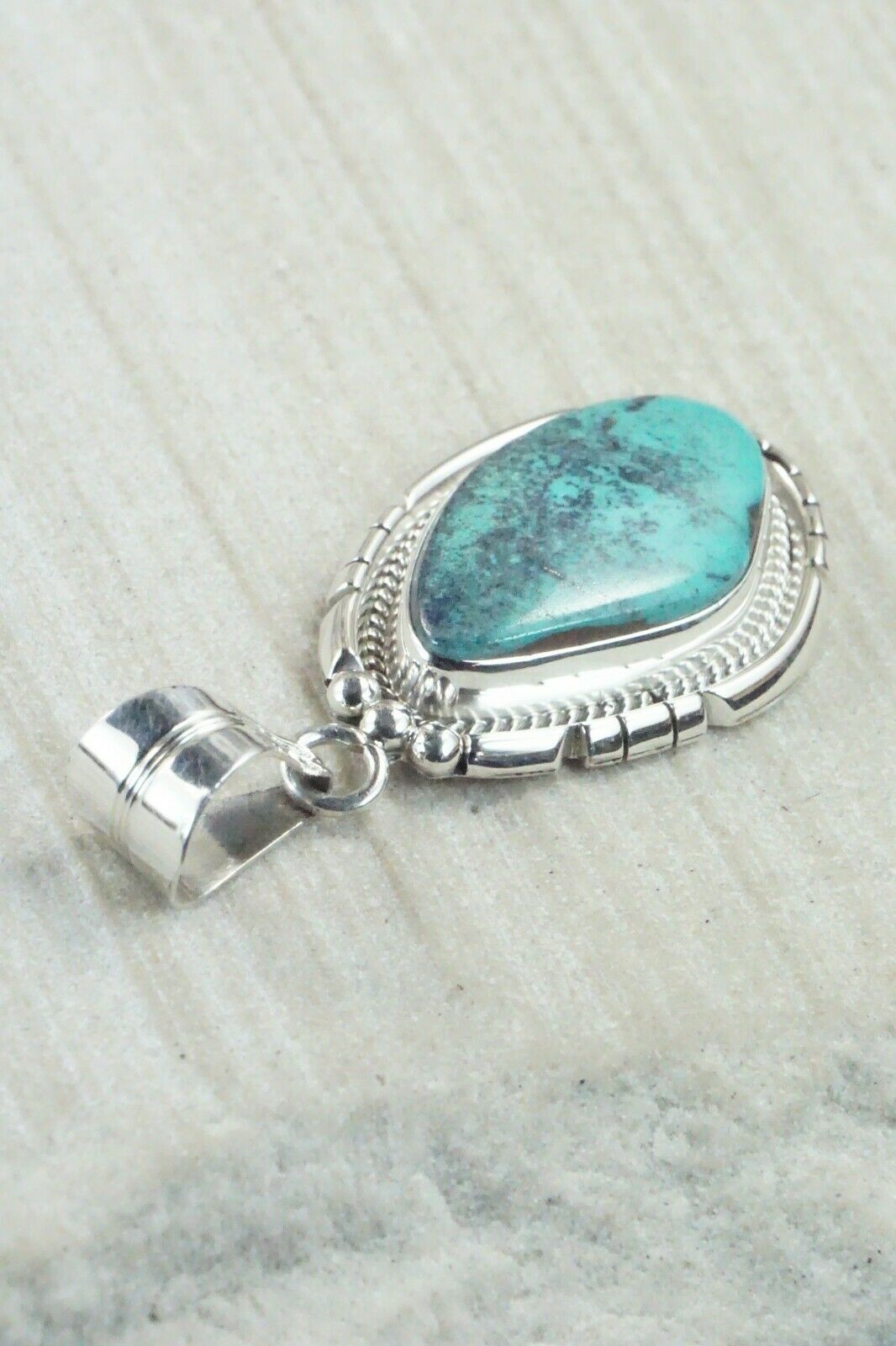 Turquoise & Sterling Silver Pendant - Samuel Yellowhair