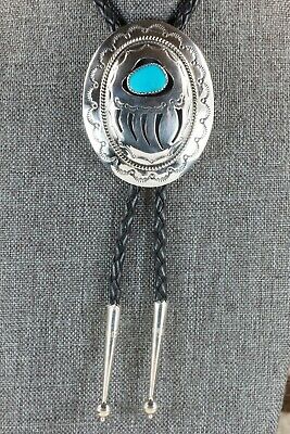 Turquoise & Sterling Silver Bolo Tie - Wilbert Muskett Sr.
