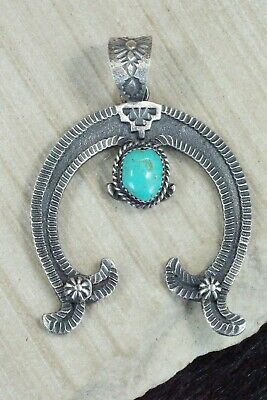 Turquoise & Sterling Silver Pendant - Kevin Billah