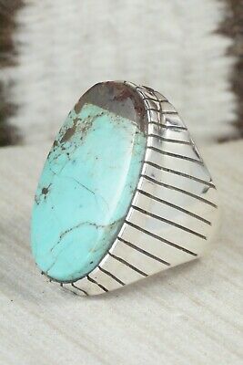 Turquoise and Sterling Silver Ring - Ray Jack - Size 11.5