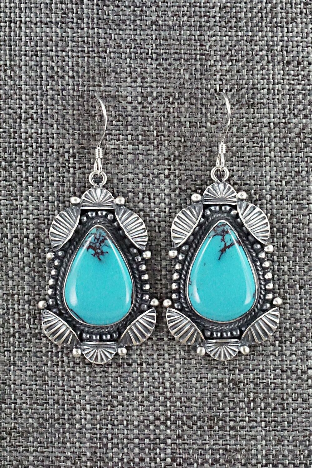 Turquoise & Sterling Silver Necklace and Earrings Set - Derrick Gordon