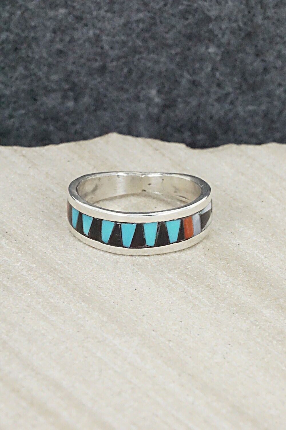 Multi Stone & Sterling Silver Ring - Charlotte Dishta - Size 6