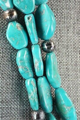 Turquoise & Sterling Silver Necklace - Navajo