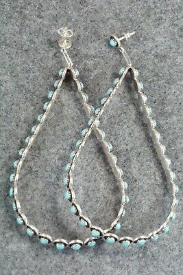 Turquoise and Sterling Silver Earrings - Florenda Lonasee