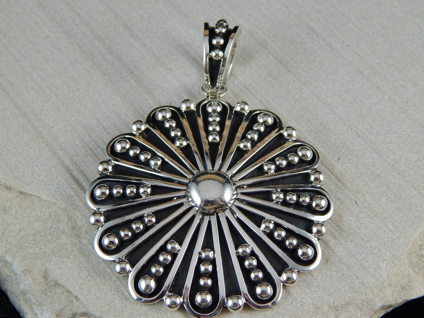Navajo Sterling Silver Pendant - Jonathan Nez - High Lonesome Trading