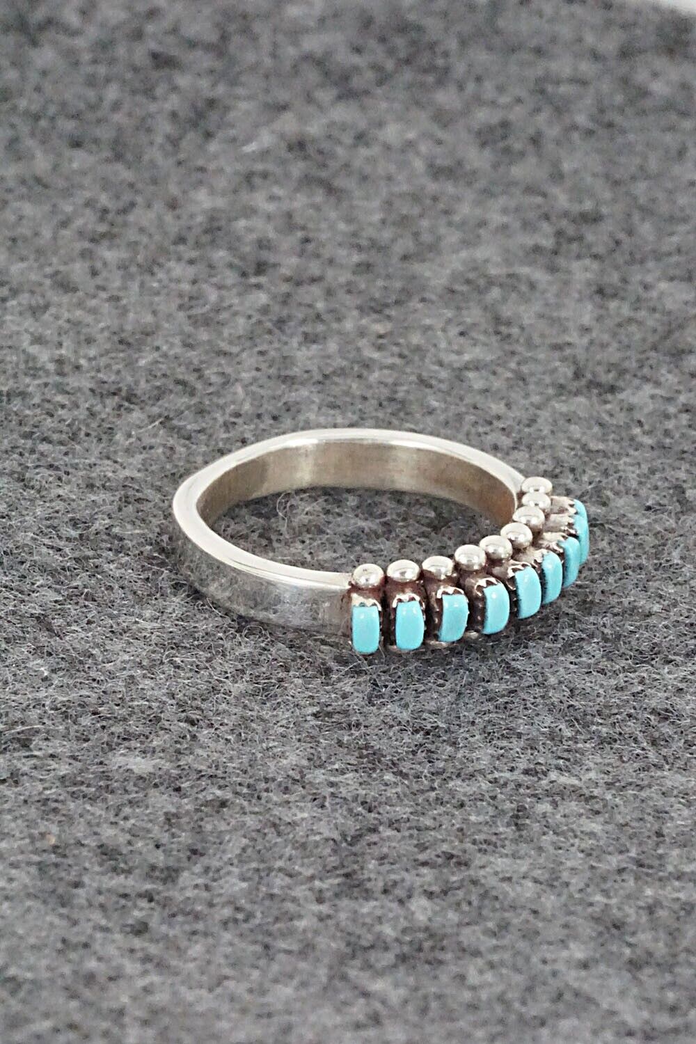 Turquoise & Sterling Silver Ring - Irma Unkestine - Size 6.25
