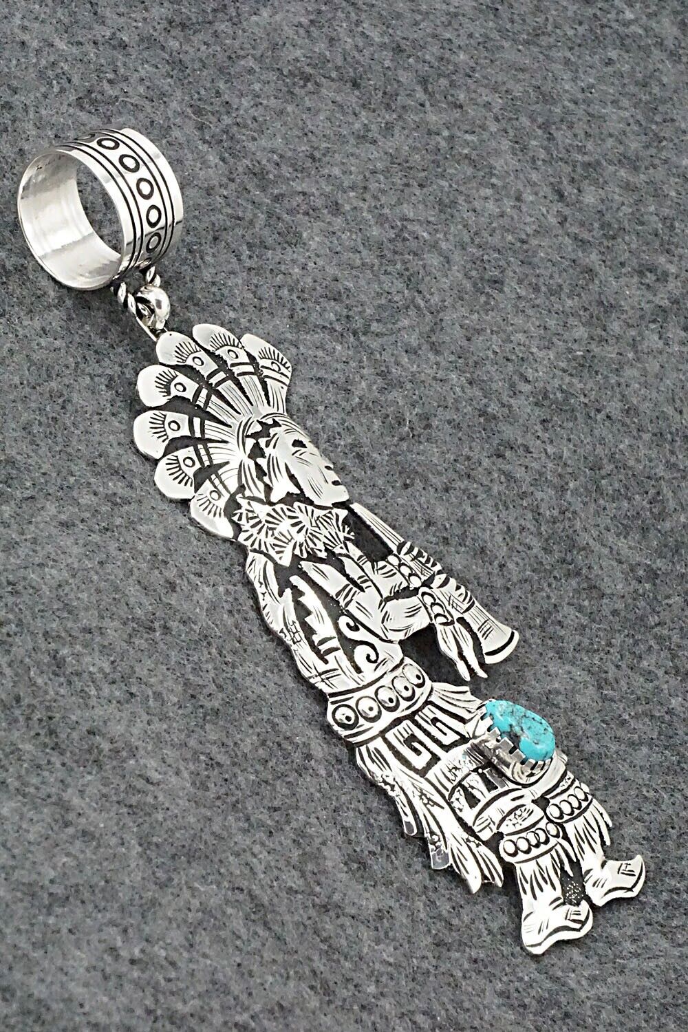 Turquoise & Sterling Silver Pendant - Richard Singer