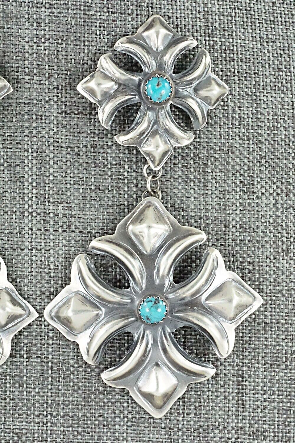 Turquoise and Sterling Silver Earrings - Tim Yazzie