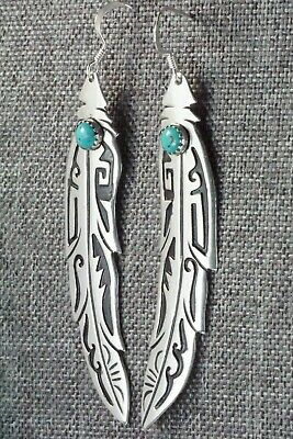 Turquoise & Sterling Silver Earrings - Richard Singer