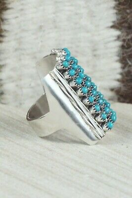 Turquoise & Sterling Silver Ring - Stephen Haloo - Size 9