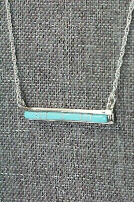 Turquoise & Sterling Silver Necklace - Rolanda Natachu