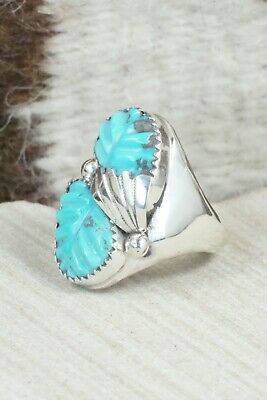 Turquoise & Sterling Silver Ring - Lyolita Tsattie - Size 6