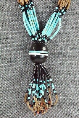 Turquoise, Coral and Shell Necklace - Frank Ortiz