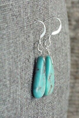 Turquoise & Sterling Silver Earrings - Navajo