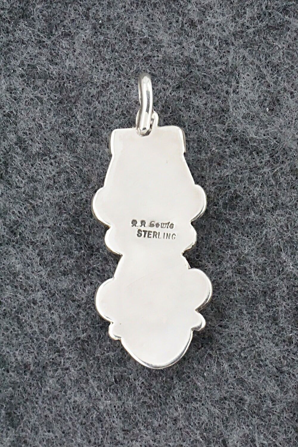 Turquoise, Coral & Sterling Silver Pendant - Roger Lewis