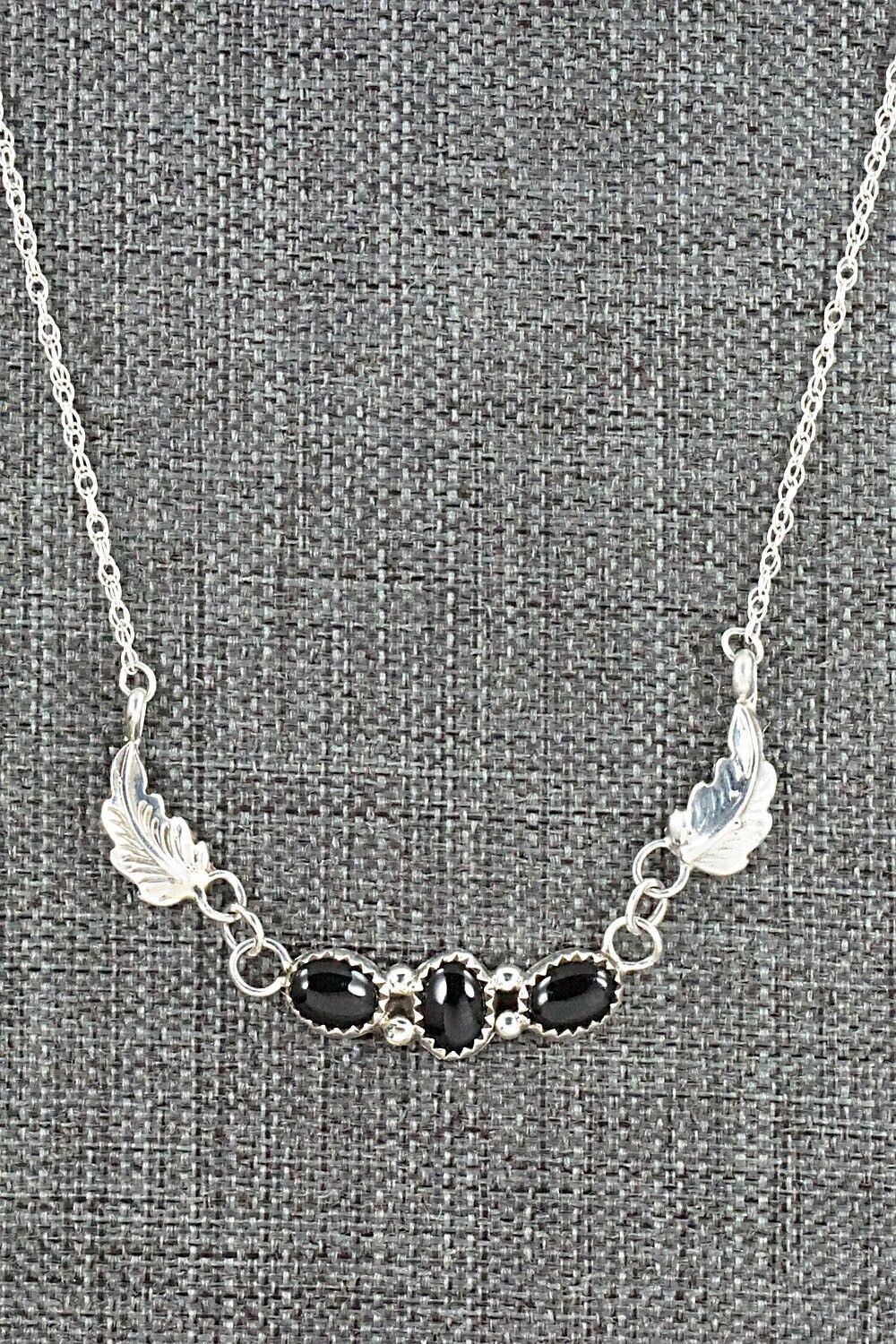 Onyx & Sterling Silver Necklace - Sharon McCarthy