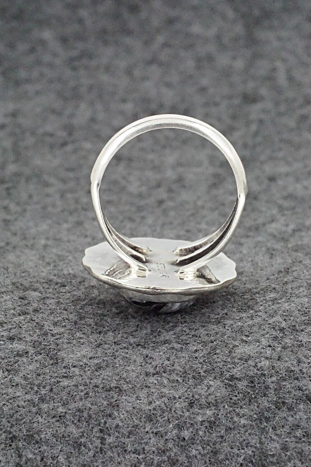 White Buffalo & Sterling Silver Ring - Samuel Yellowhair - Size 8.75