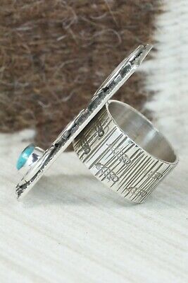Turquoise & Sterling Silver Ring - Alex Sanchez - Size 7