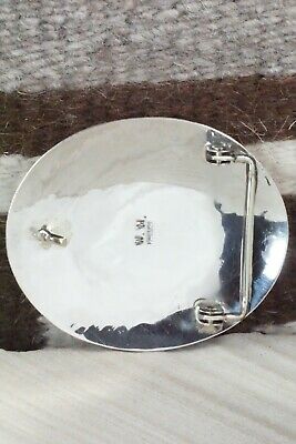 Turquoise & Sterling Silver Belt Buckle - Wilbert Muskett Sr.