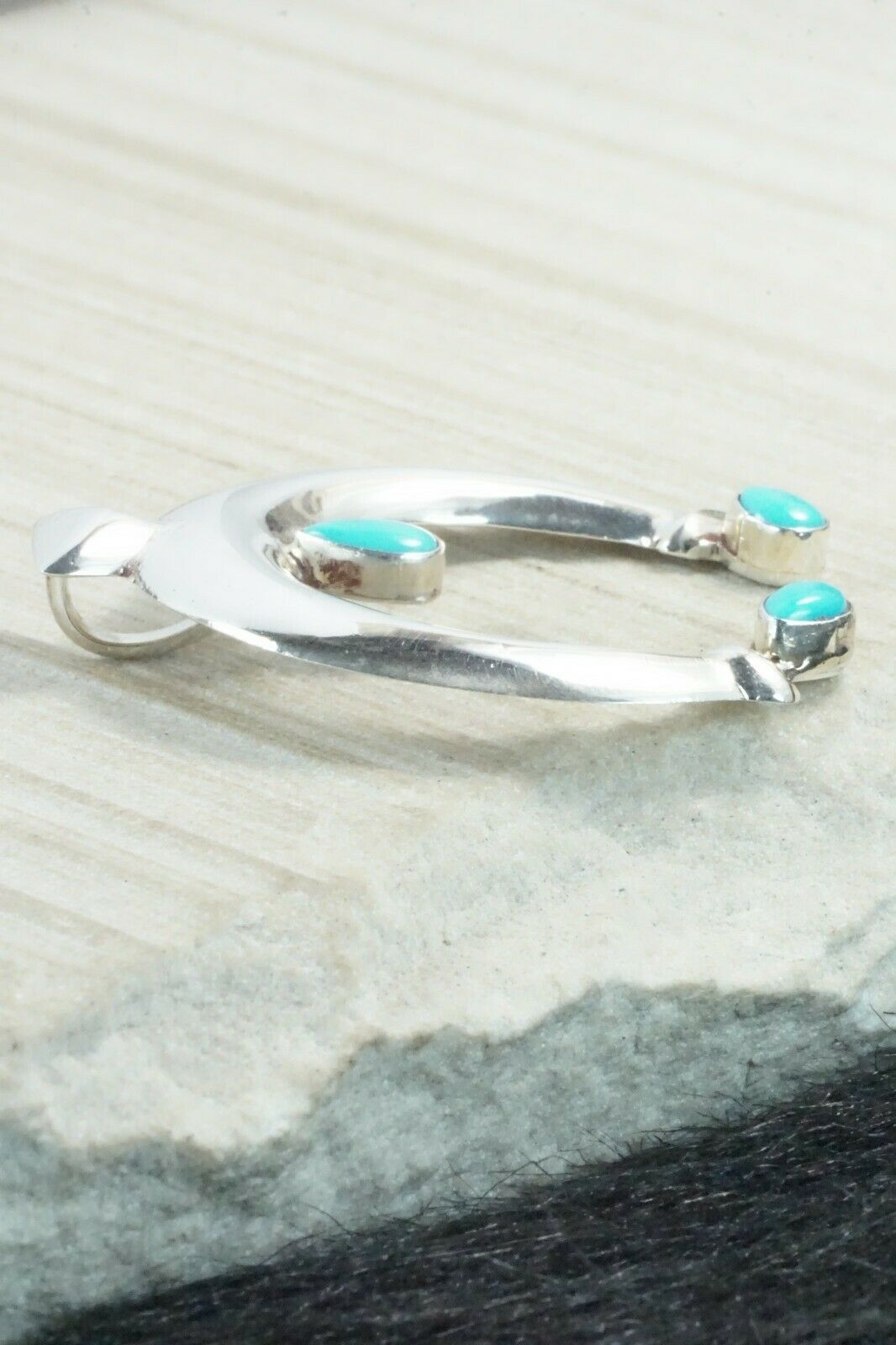 Turquoise and Sterling Silver Naja - Navajo