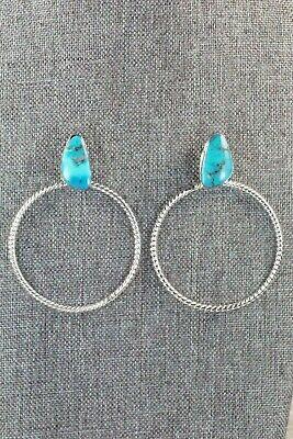 Turquoise & Sterling Silver Earrings - Annie Spencer - High Lonesome Trading