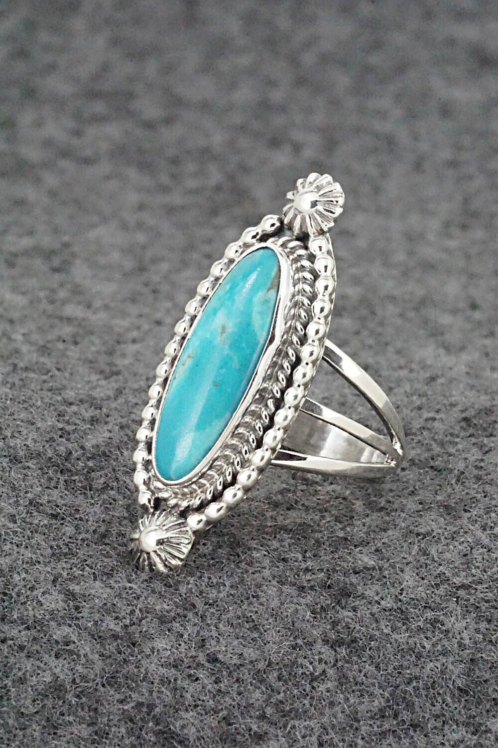 Turquoise & Sterling Silver Ring - Samuel Yellowhair - Size 6