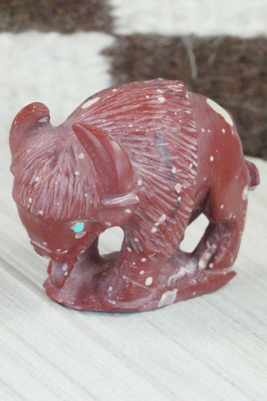 Buffalo Zuni Fetish Carving - Derrick Kaamasee