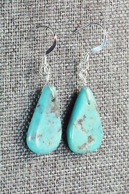 Turquoise & Sterling Silver Earrings - Navajo