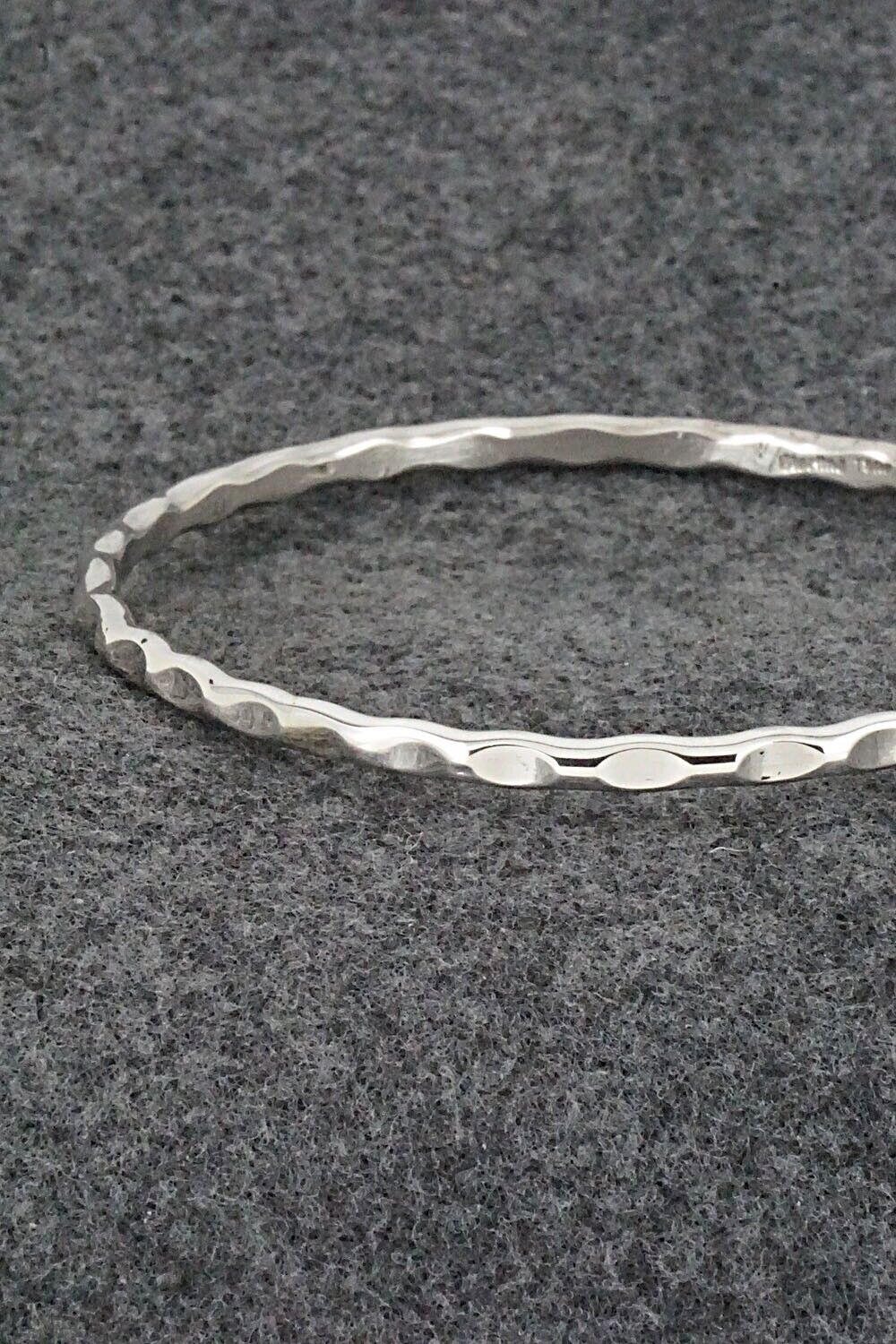 Sterling Silver Bangle Bracelet - Elaine Tahe